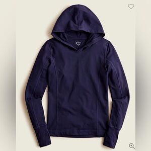 J. Crew Women’s Navy Blue Fitted Hoodie in Signature Flex Size Small EUC
